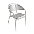 Modern Lightweight Metal Patio Chair with Perforated Design